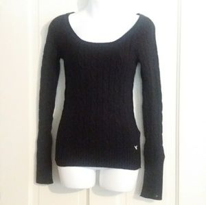 AEO black sweater with embroidered egale